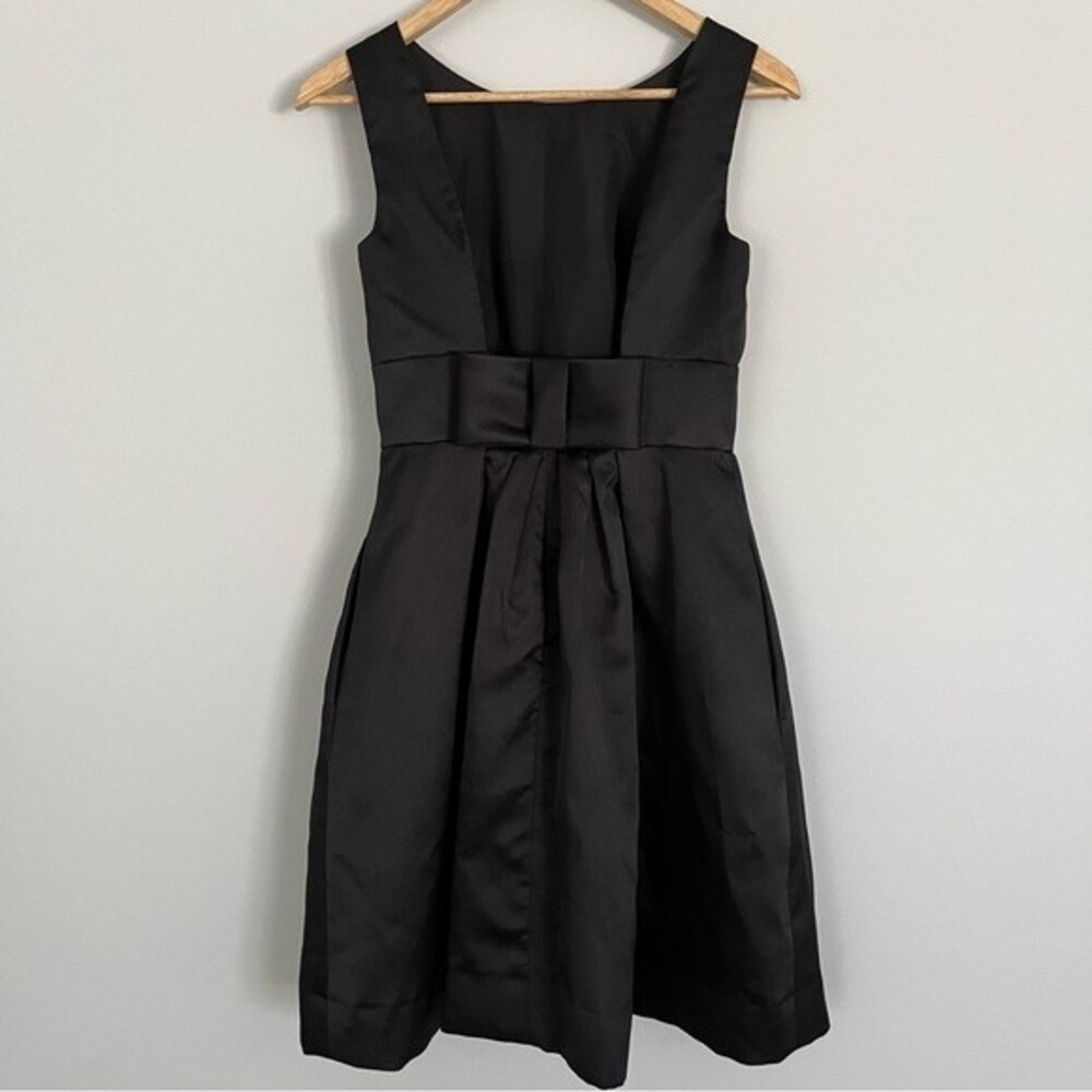 Alfred Sung Black Bridesmaid Cocktail Length Dress Style D660, Size 2 - Picture 4 of 13